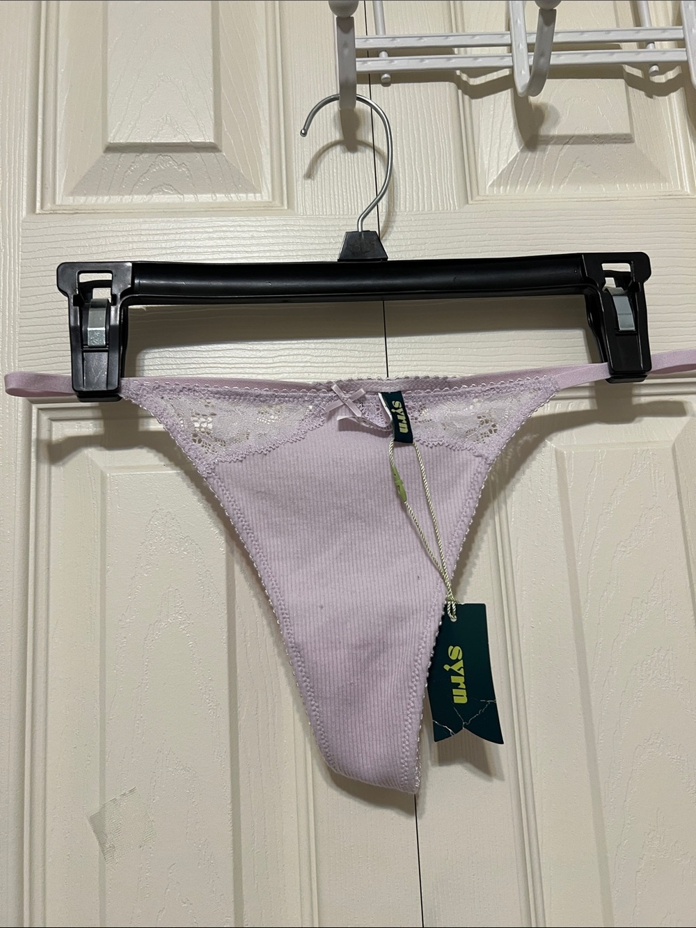 Lavender Lace-Trim  Thong